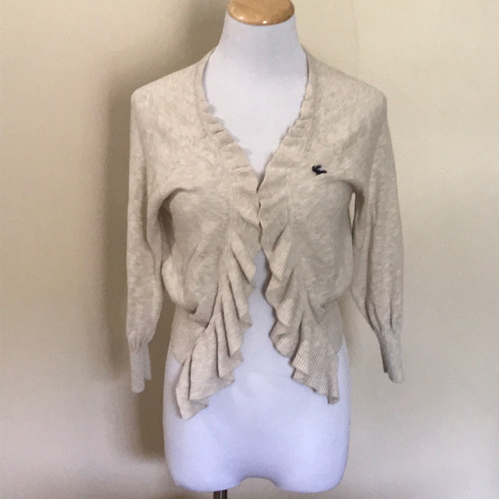 EUC A&F Ruffle Open Cardigan